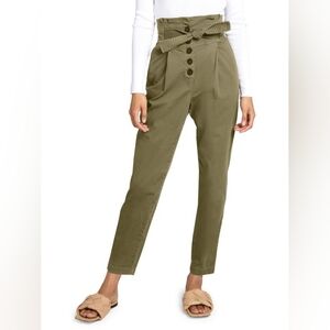 A.L.C Krew High-Waisted Tie-Waist Pants In Olive Size 2 Retail: $395